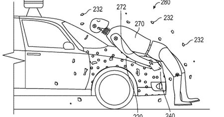 Auto Google - potrącony pieszy przyklei się do jego maski