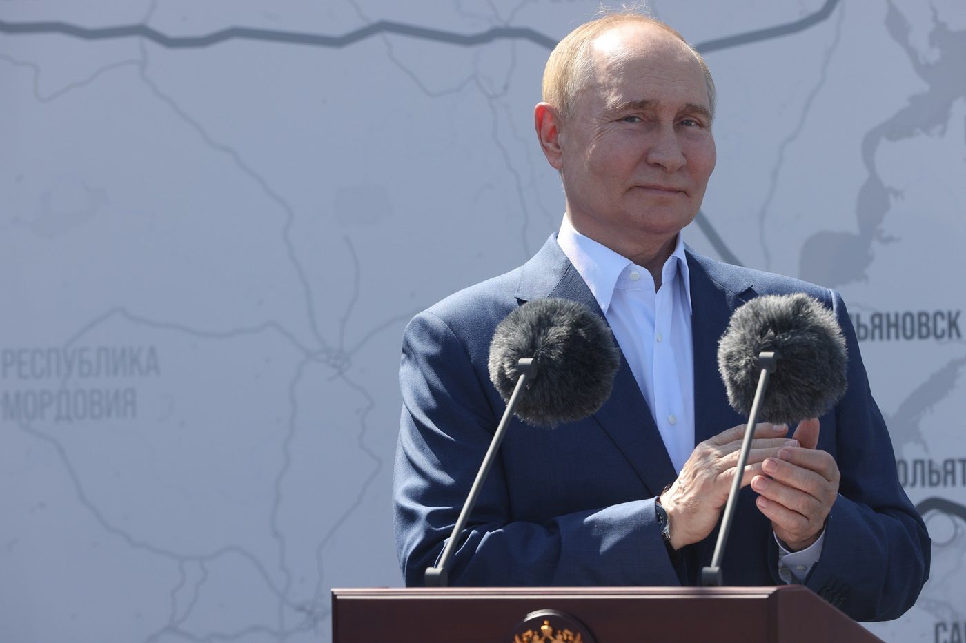 TVER, RUSSIA - JULY 16: (RUSSIA OUT) Russian President Vladimir Putin applauds during the opening ceremony of the last phase of the Moscow-Saint Petersburg motorway on July 16, 2024, in Tver, Russia. Vladimir Putin arrived to Tver region to open the last phase of the M-11 "Neva" toll highway. (Photo by Contributor/Getty Images)
Contributor
construction