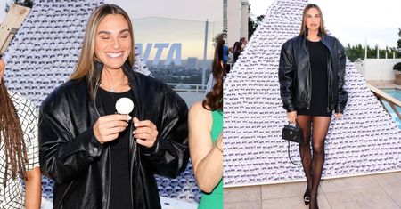 Promienna Aryna Sabalenka w kusej mini odsłania NOGI DO NIEBA