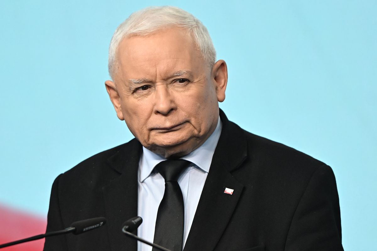 Kaczyński komentuje sprawę reparacji. Nazwał Tuska "parobkiem"