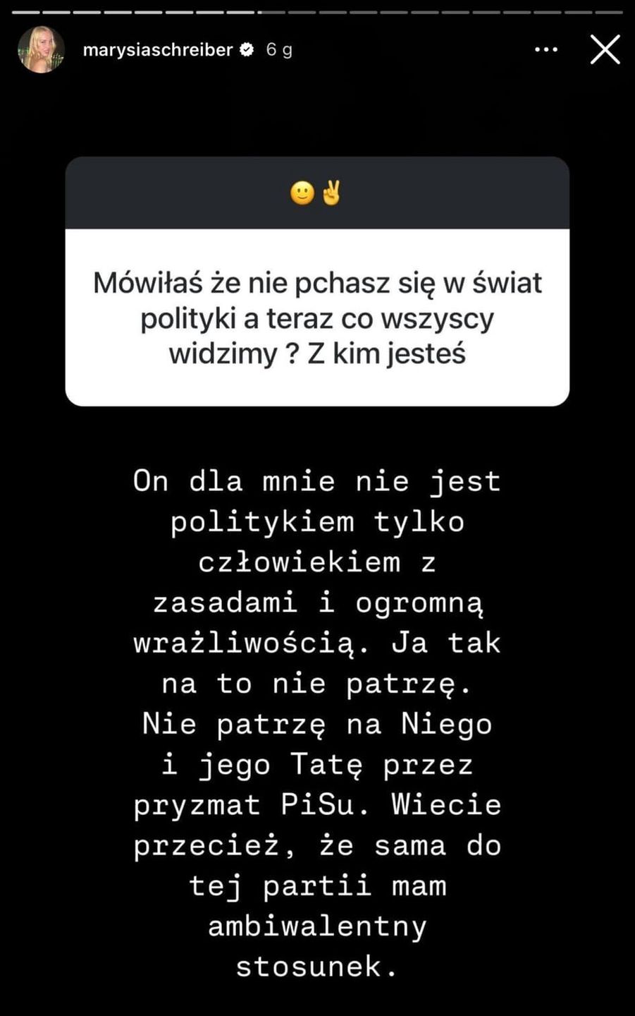 Marianna Schreiber odsłania kulisy swej nowej relacji