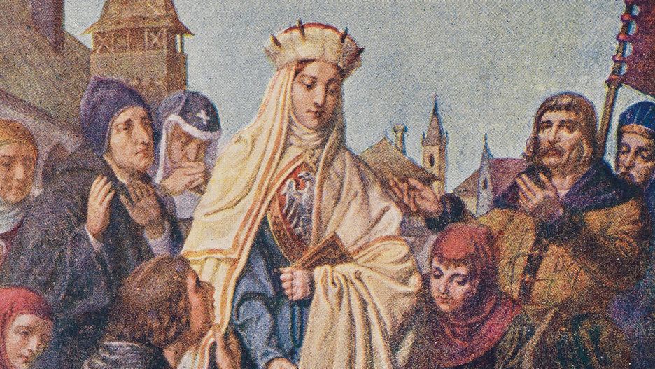 Odkrycie żup solnych w Bochni przez św. Kingę