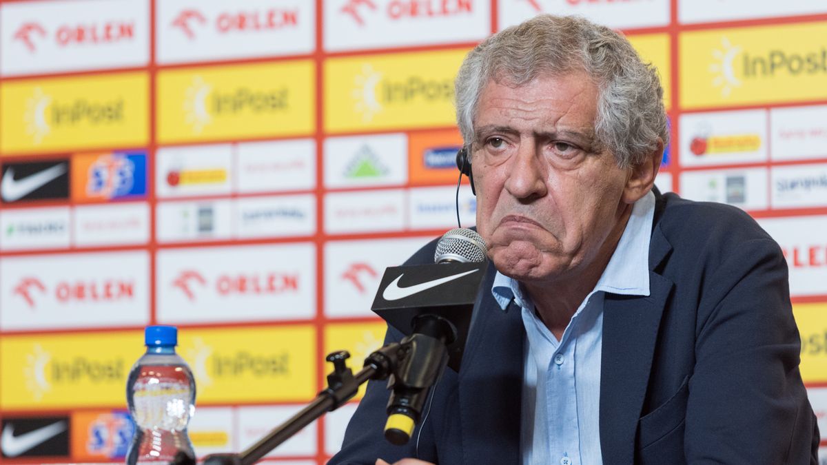 Poland's head coach Fernando Santos during press conference before UEFA EURO 2024 qualifiers in Warsaw, Poland on August 31, 2023. (Photo by Foto Olimpik/NurPhoto via Getty Images)