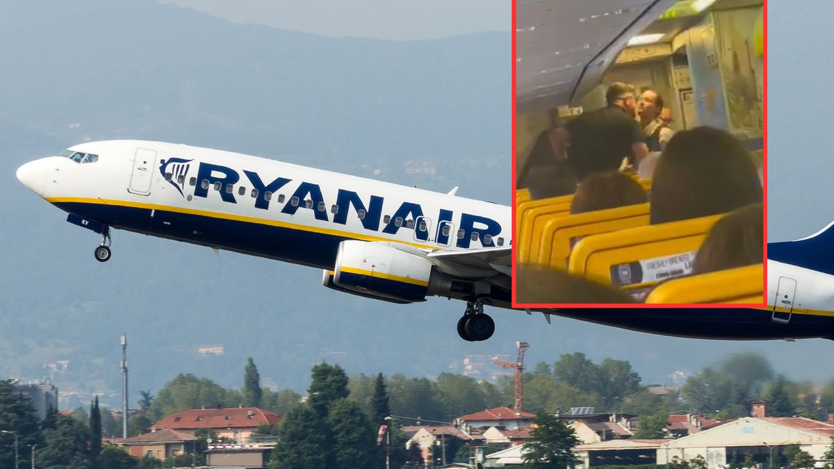 Na koniec swojego wątpliwej jakości występu mężczyzna pocałował stewardessę w policzek