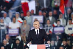 Duda na konwencji Nawrockiego. Krzyki na sali