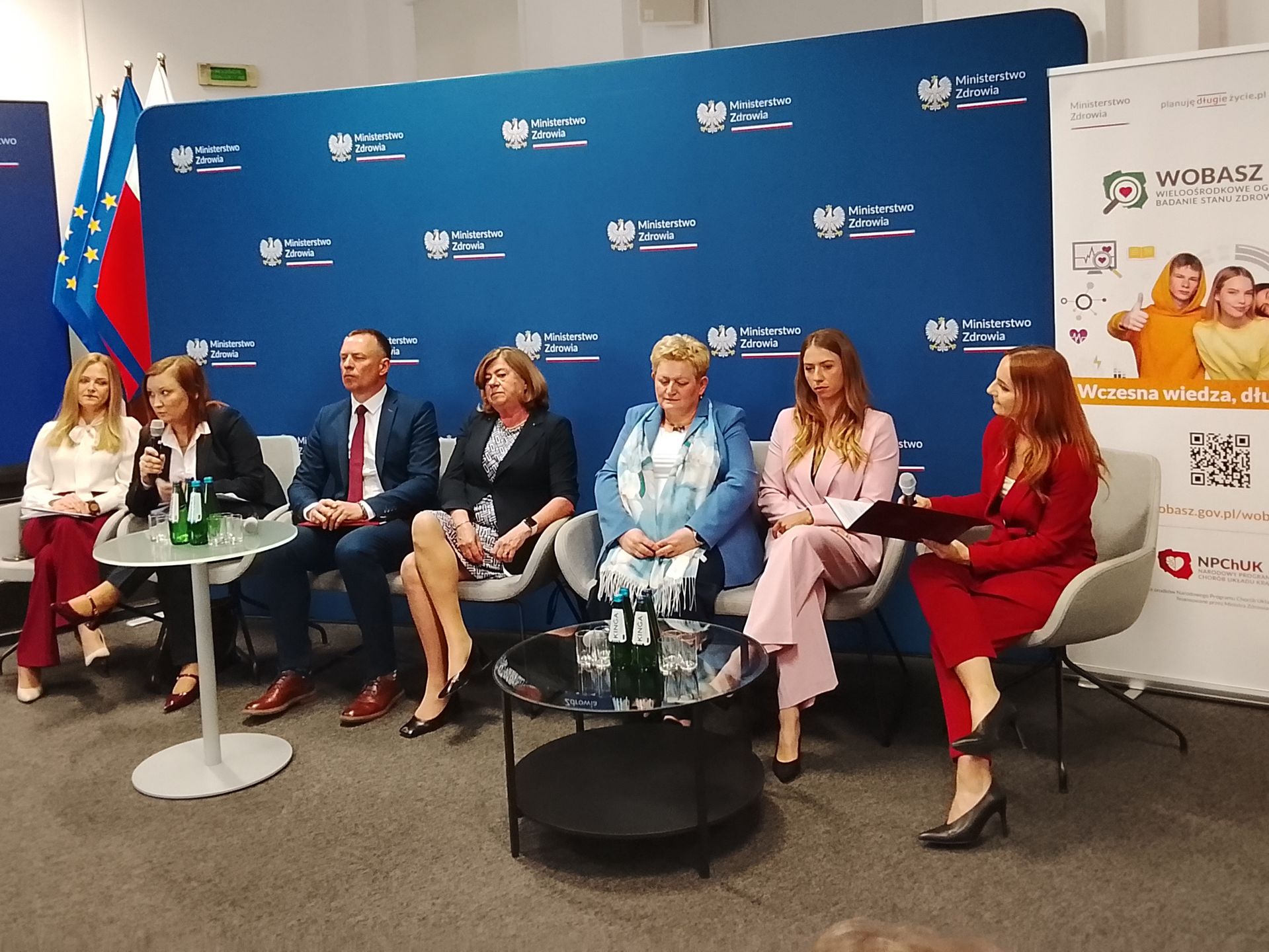 Uczestnicy konferencji prasowej dotyczącej programu WOBASZ.
