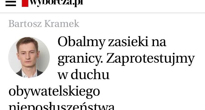 Wiceszef MSZ zawiadomi prokuraturę ws. zachęty w „Gazecie Wyborczej” do obalania zasieków na granicy