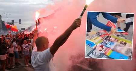 "Paniczny strach". Nagranie z Warszawy. Robił to, gdy oddawano hołd bohaterom