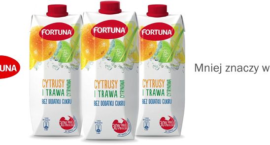Napoje Fortuna reklamowane pod hasłem „Mniej znaczy więcej!” (wideo)