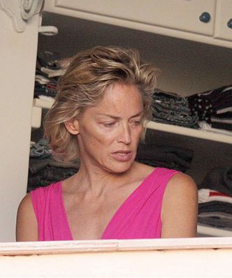 Sharon Stone bez makijażu