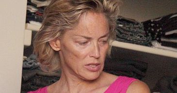 Sharon Stone bez makijażu