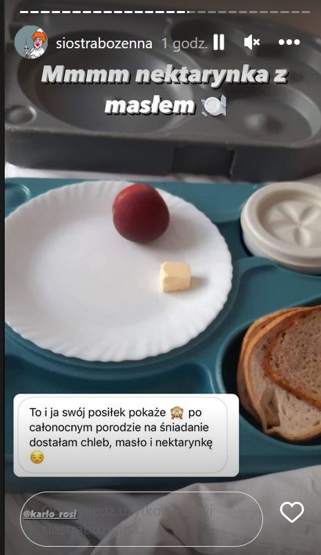 Posiłek z polskiego szpitala