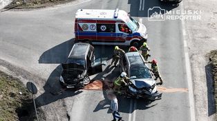 Mazowieckie: Wypadek na skrzyżowaniu. Uszkodzone trzy pojazdy