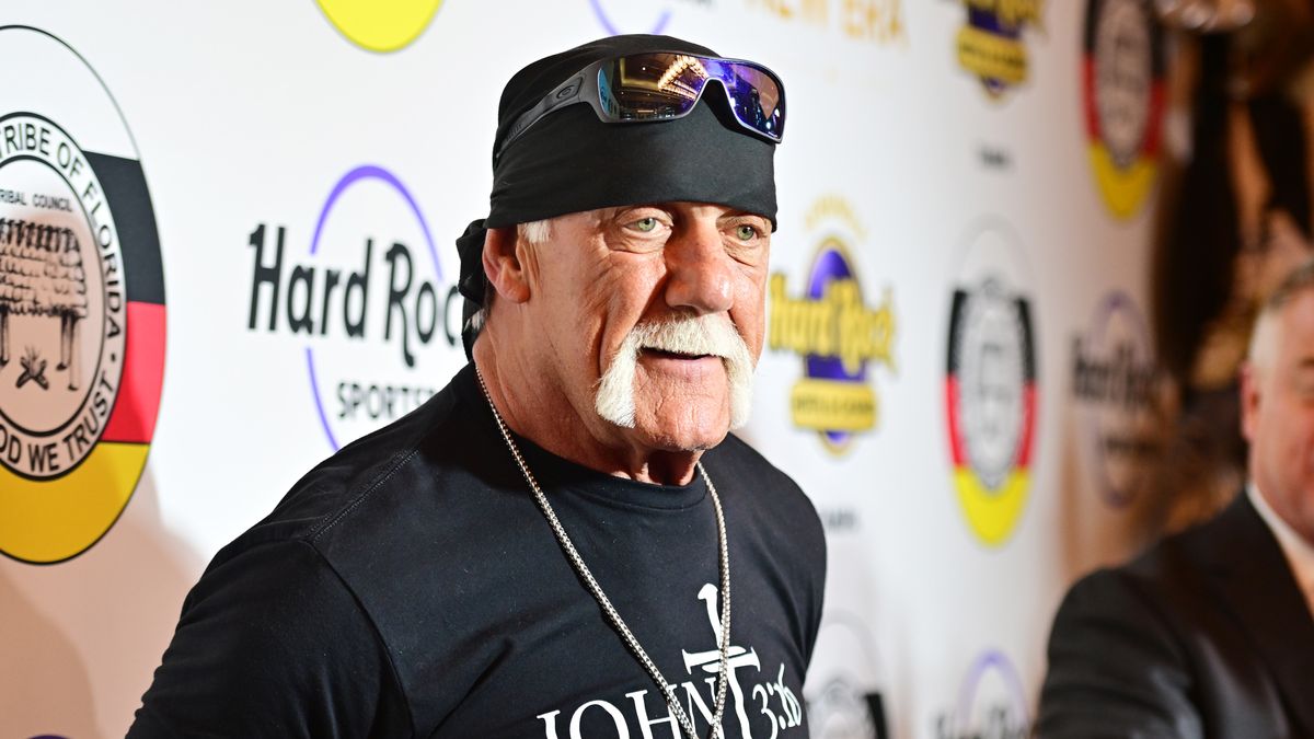TAMPA, FLORIDA - DECEMBER 08: Hulk Hogan attends a New Era In Florida Gaming Event at Seminole Hard Rock Hotel & Casino Tampa on December 08, 2023 in Tampa, Florida. (Photo by Julio Aguilar/Getty Images)
