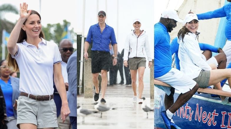 Kate Middleton w szortach eksponuje nogi na regatach