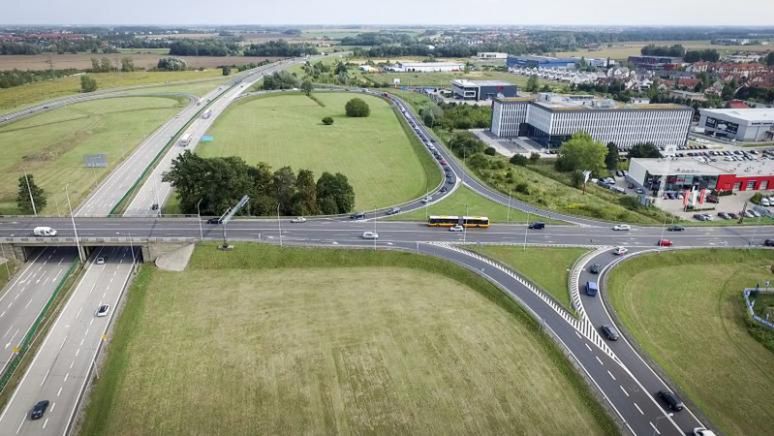 Bielany Wrocławskie - węzeł autostradowy 