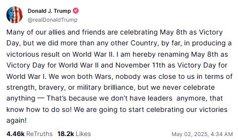 Wpis Donalda Trumpa