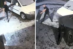 Niszczył auta na parkingu. Wszystko nagrały kamery