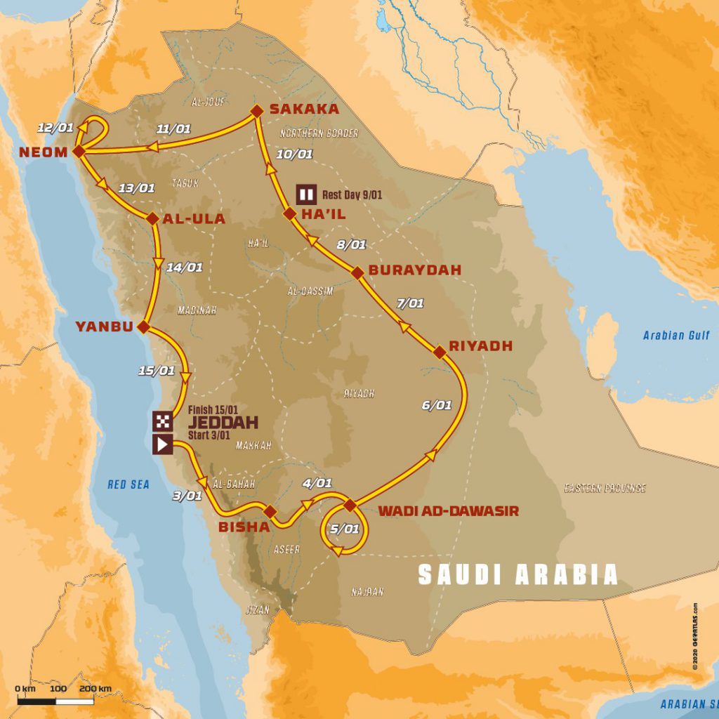 Trasa rajdu Dakar 2021