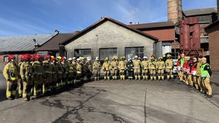 Ćwiczenia strażaków na terenie biogazowni w Suchowoli
