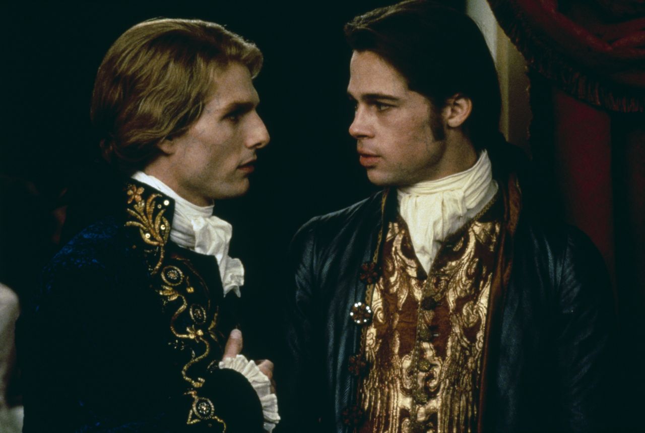 Tom Cruise and Brad Pitt in the costume horror "Interview with the Vampire"