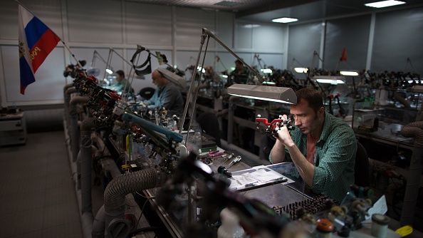 Luxury Diamonds At OAO Alrosa's Brilliantly Alrosa Unit
A worker uses a magnifying glass to inspect a cut diamond at a workbench decorated with a Russian national flag at OAO Alrosa's cutting and polishing unit, Brilliantly Alrosa, in Moscow, Russia, on Thursday, May 25, 2017. Alrosa is the worlds second-biggest diamond miner. Photographer: Andrey Rudakov/Bloomberg via Getty Images
Bloomberg
EAME, EMEA