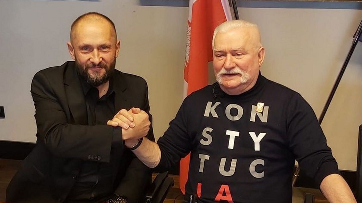 Lech Wałęsa i Kamil Durczok. 