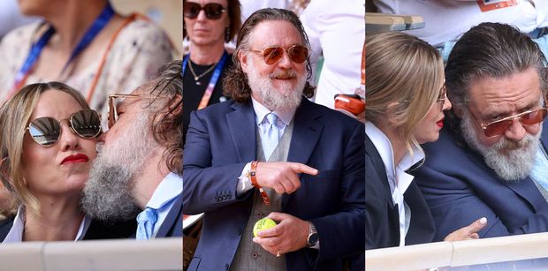 62-letni Russell Crowe wpadł na mecz tenisa z młodszą O 27 LAT ukochaną. Odzyskał przy niej blask "Gladiatora"? (ZDJĘCIA)