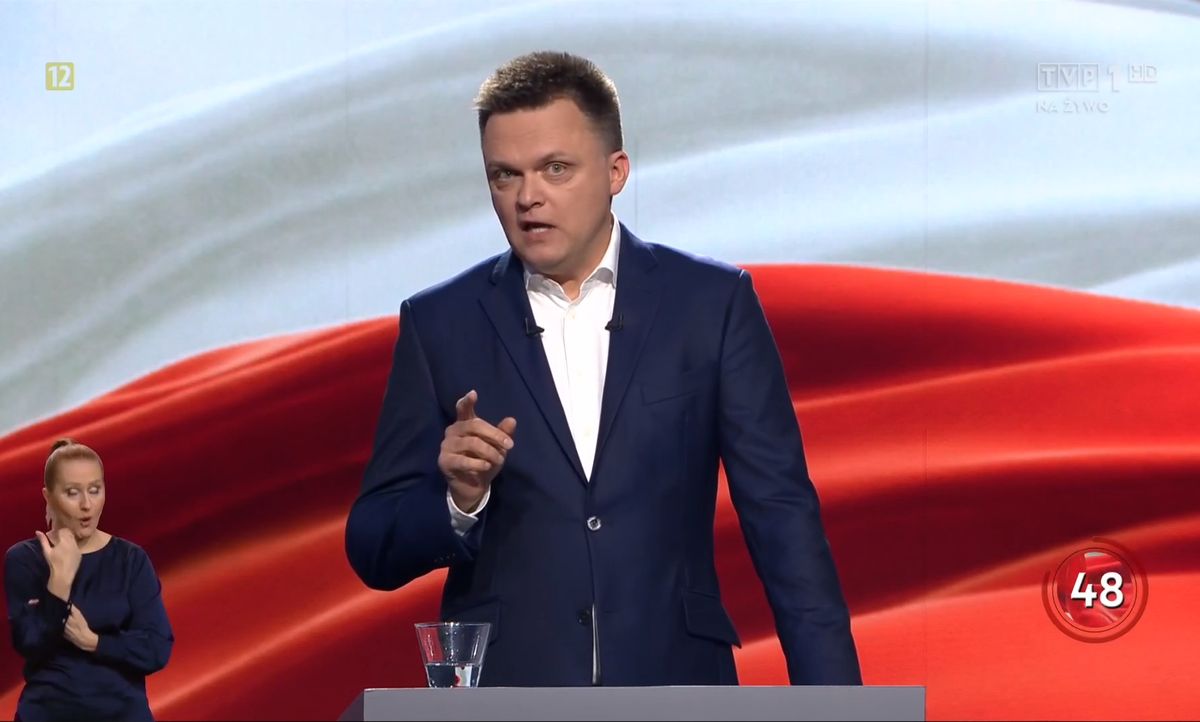 Szymon Hołownia podczas debaty wyborczej w TVP dogryzł działaczom PiS