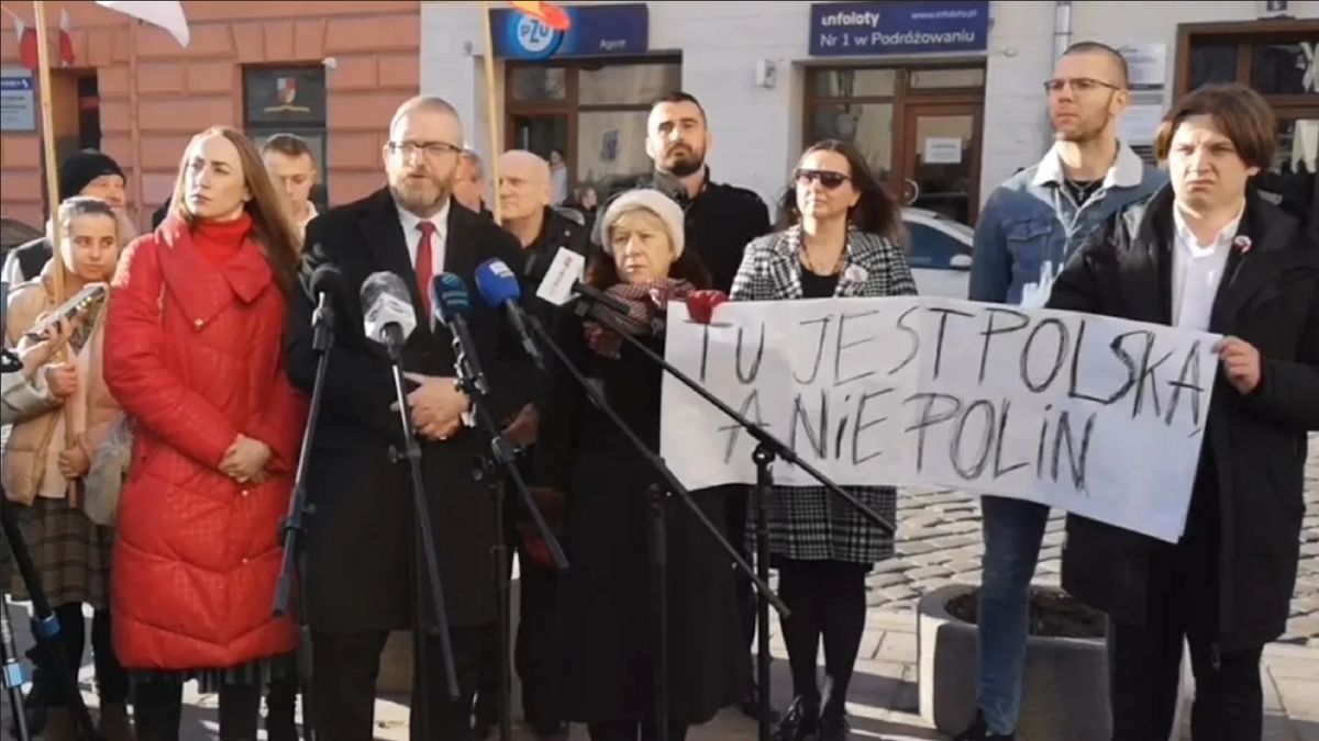 Będziemy musieli opuścić lokal - zapowiedział Braun na konferencji w Rzeszowie