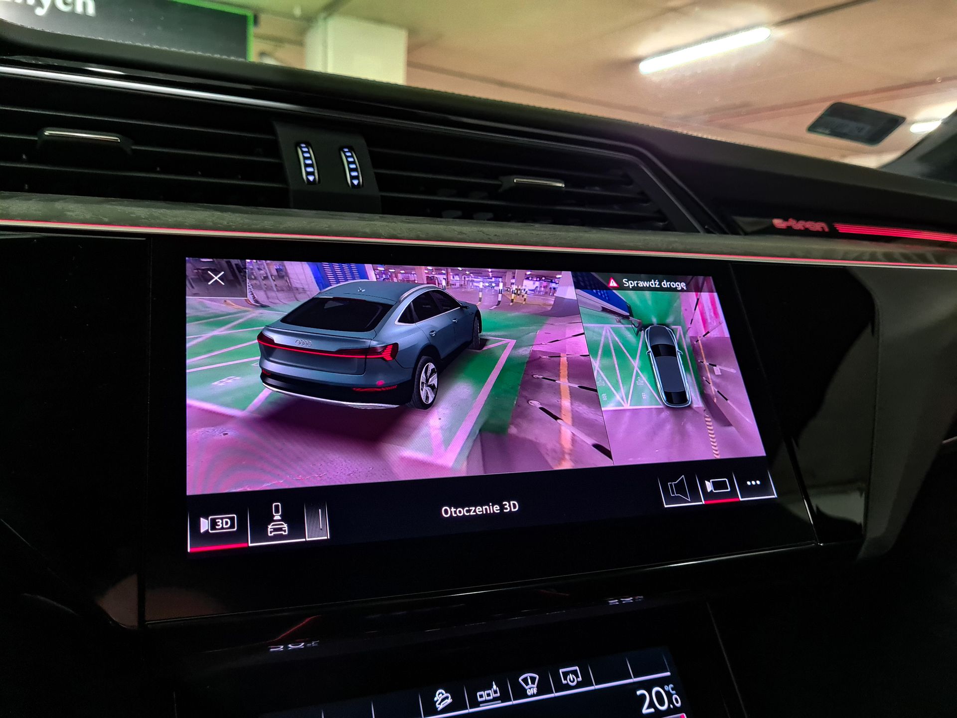 Audi e-tron Sportback: Wirtualne lusterka, Audi Charging Service, system i kamery 360 stopni z 3D 29