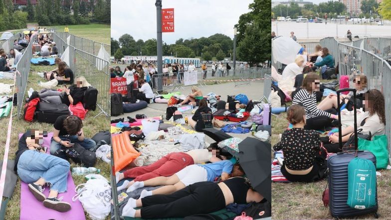 Fanki Harry'ego Stylesa koczują przed PGE Narodowym 