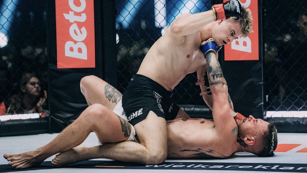 Filip Zabielski na gali Fame MMA