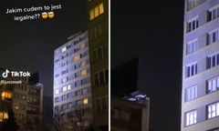 Świeci im prosto w oczy. Nagranie robi furorę w sieci