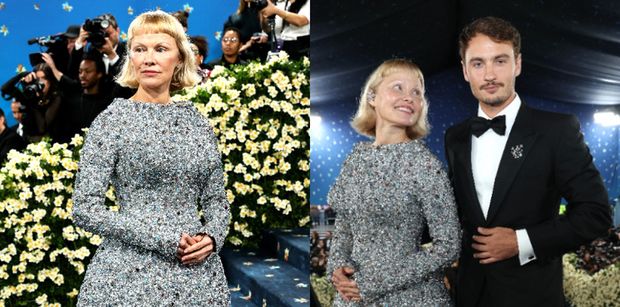 Pamela Anderson rozsyła uśmiechy na gali w towarzystwie 28-letniego syna