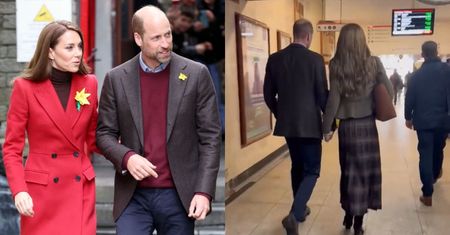 Rzadki widok. Książę William i księżna Kate spacerują po dworcu kolejowym, romantycznie trzymając się za ręce