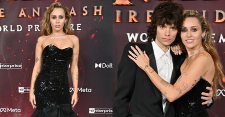Miley Cyrus wtula się na premierze w ukochanego. Gwiazda podgrzała atmosferę okazałym PIERŚCIONKIEM (ZDJĘCIA)