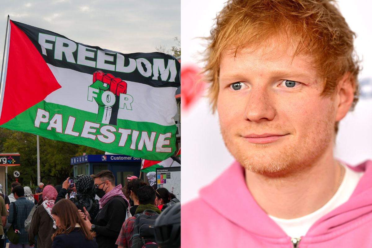 Protest przed koncertem Eda Sheerana. Grupa propalestyńska nie odpuszcza