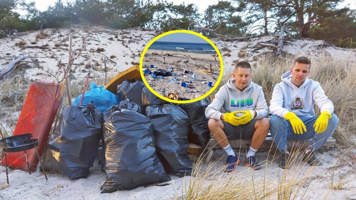 Jakub i Dawid nie po raz pierwszy zwracają uwagę na, jak zaśmiecone są polskie plaże