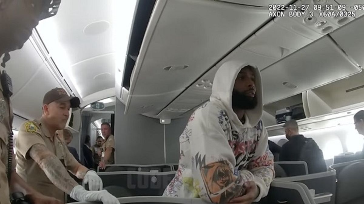 Odell Beckham junior w kamerze policyjnej