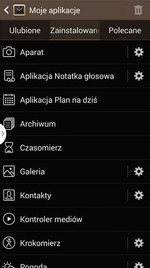 Samsung Galaxy Gear manager - aplikacje