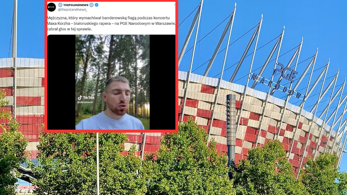 Wymachiwał flagą OUN-UPA na PGE Narodowym. Teraz przeprasza