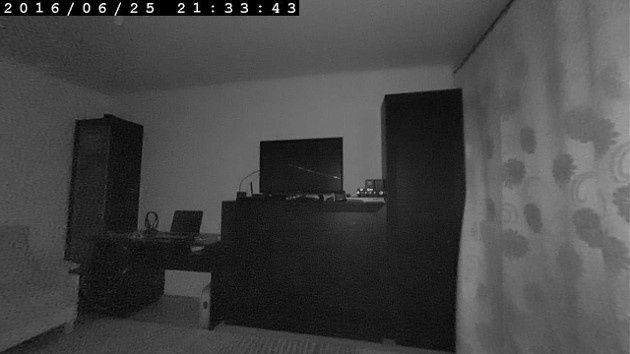 Widok z kamery D-Link DCS 960L przy użyciu diod podczerwonych