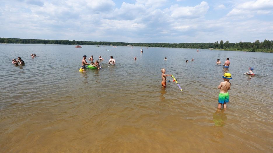 Zalew Chechło w Trzebini w upalny weekend
