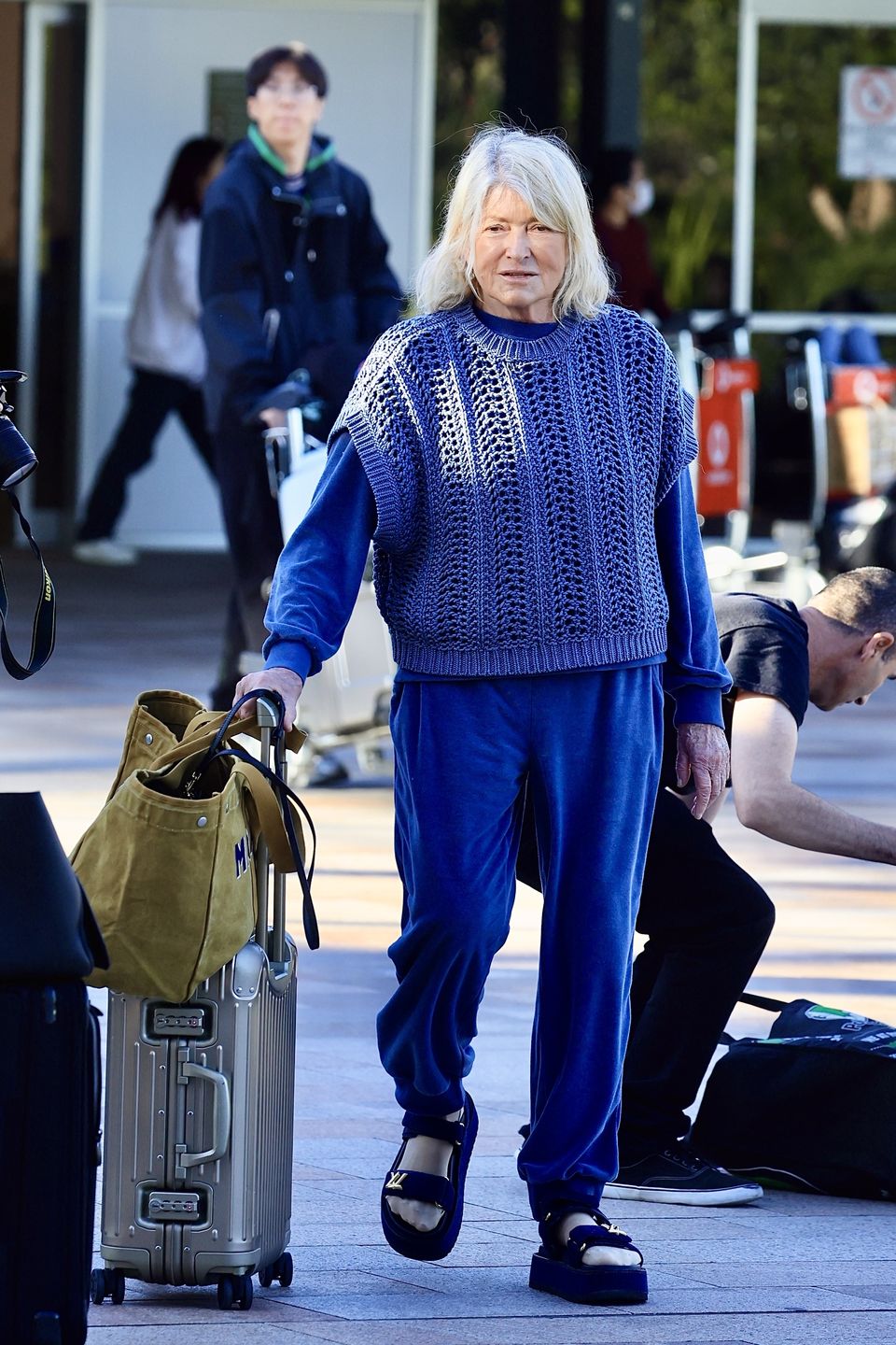 Martha Stewart na lotnisku w Australii