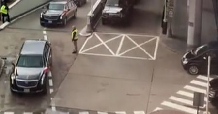 Wideo z Warszawy. Kobieta nagrała z okna, co robili ludzie Joe Bidena