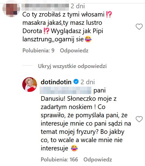 Dorota Szelągowska odpowiada uszczypliwej internautce 