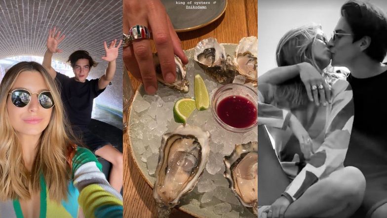 Julia Wieniawa i Nikodem Rozbicki raczą się ostrygami podczas wyprawy do Amsterdamu
