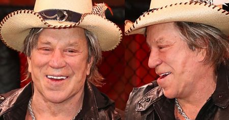 Mickey Rourke uśmiecha się (?) na gali MMA (FOTO)