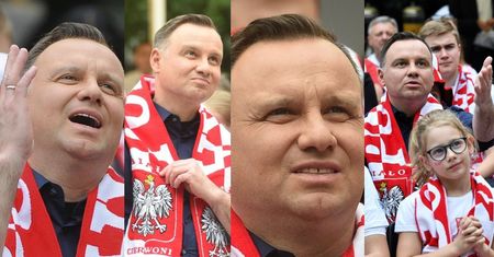 Mundial 2018: Ekspresyjny Andrzej Duda przeżywa porażkę z Senegalem (ZDJĘCIA)